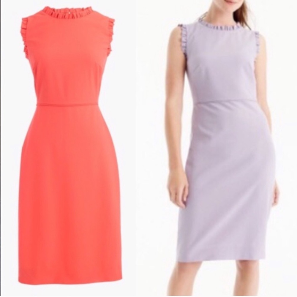 J Crew Ruffle Neck Dress 8